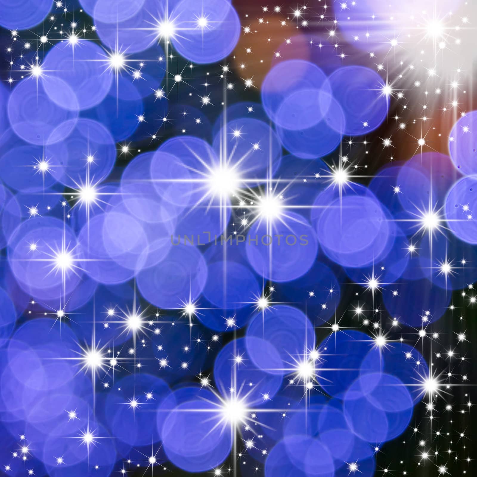bright star and purple round light for web background