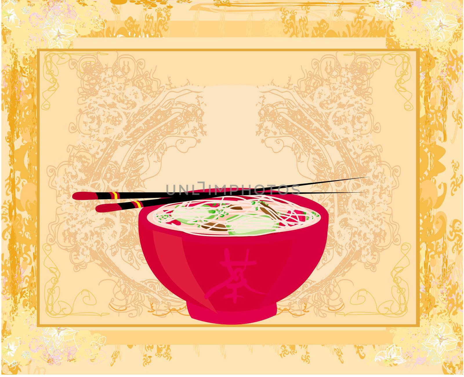template of traditional Japanese food menu