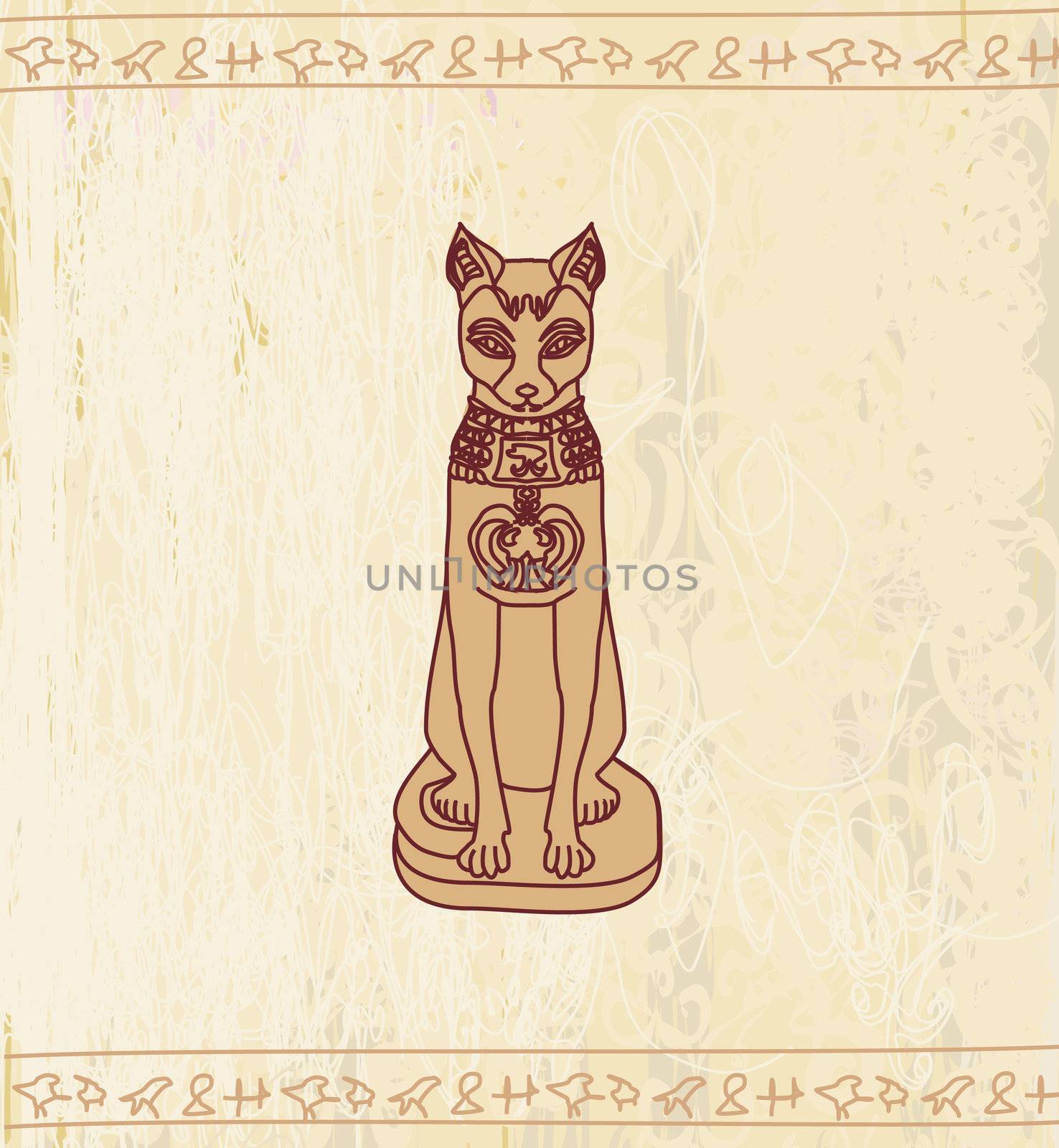 Stylized Egyptian cat