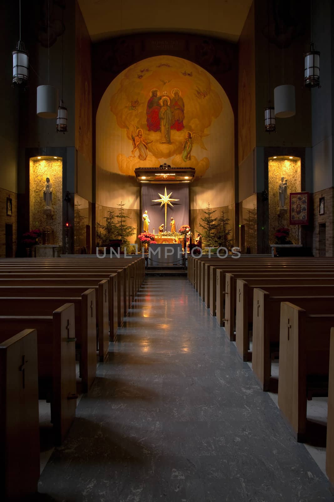 A nativity scene at Grotto church in Portland Oregon.