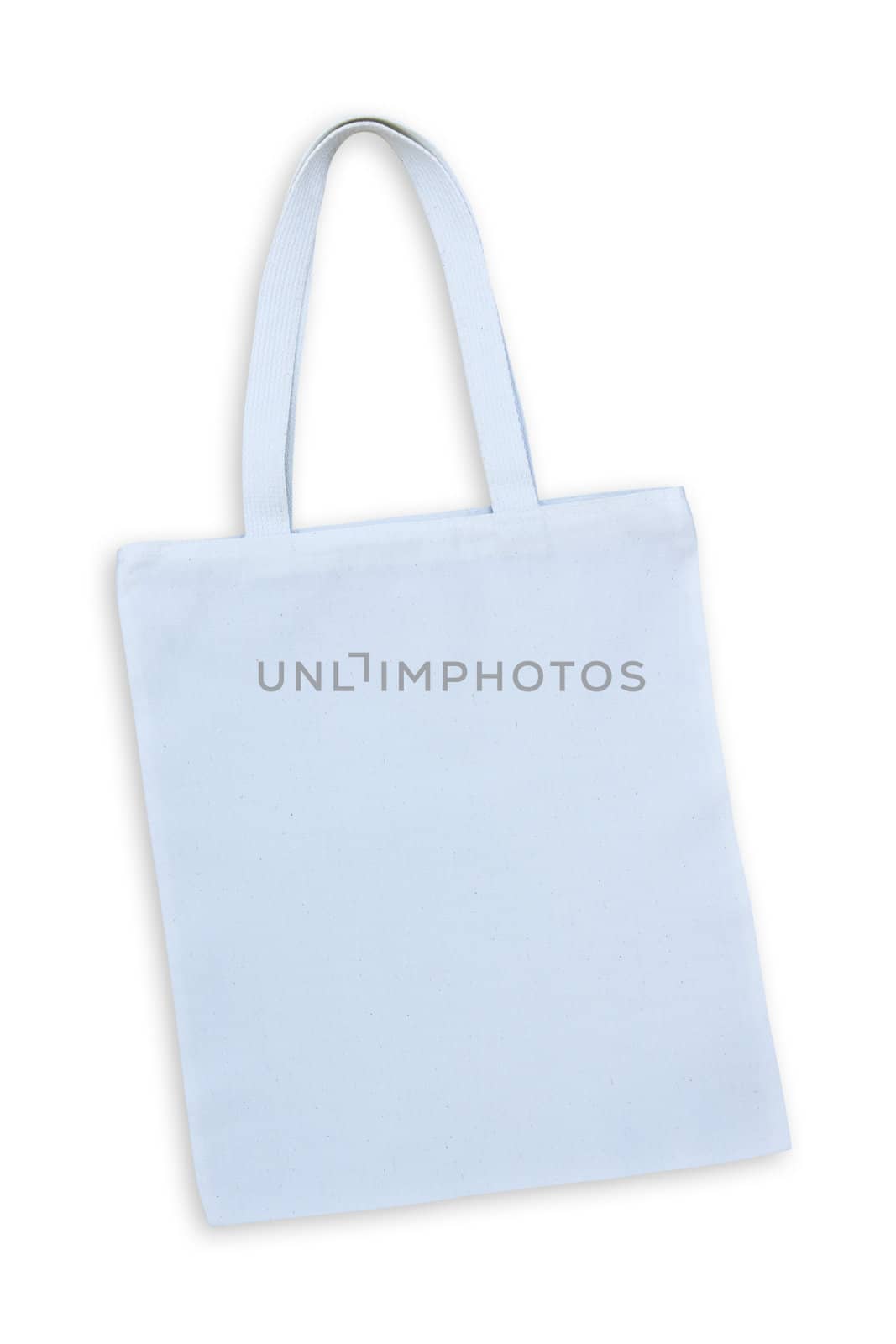 white cotton bag isolated with clipping path by tungphoto