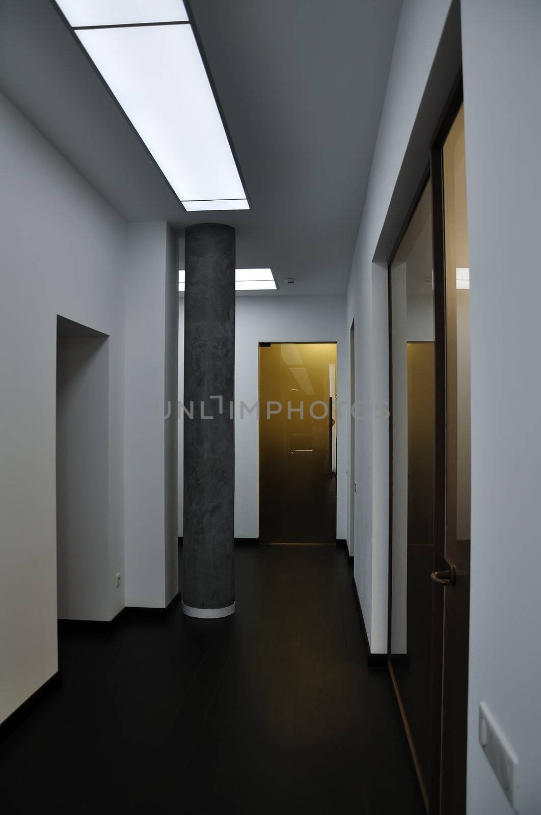 modern corridor in Aparthotel