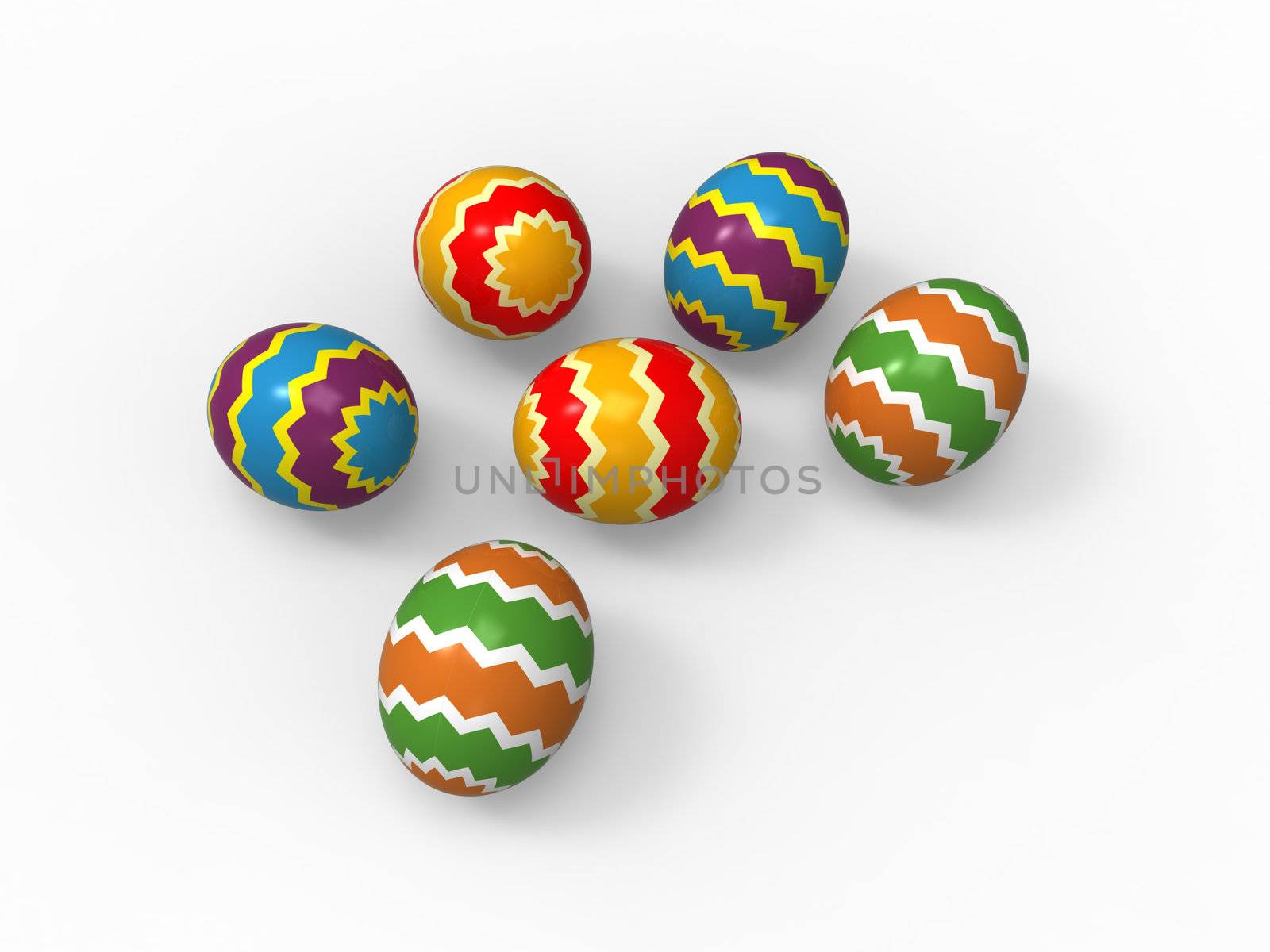 Easter eggs, color pack collection