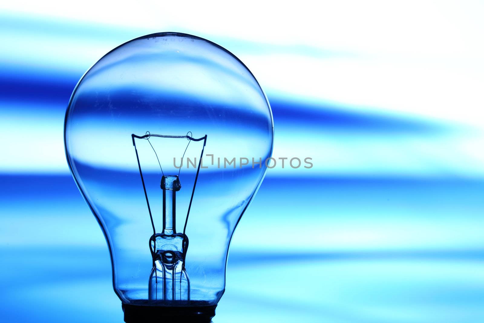 bulb on abstract background macro close