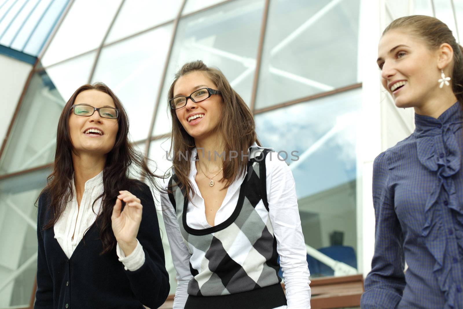 very funny laughing happy girlfriends close up