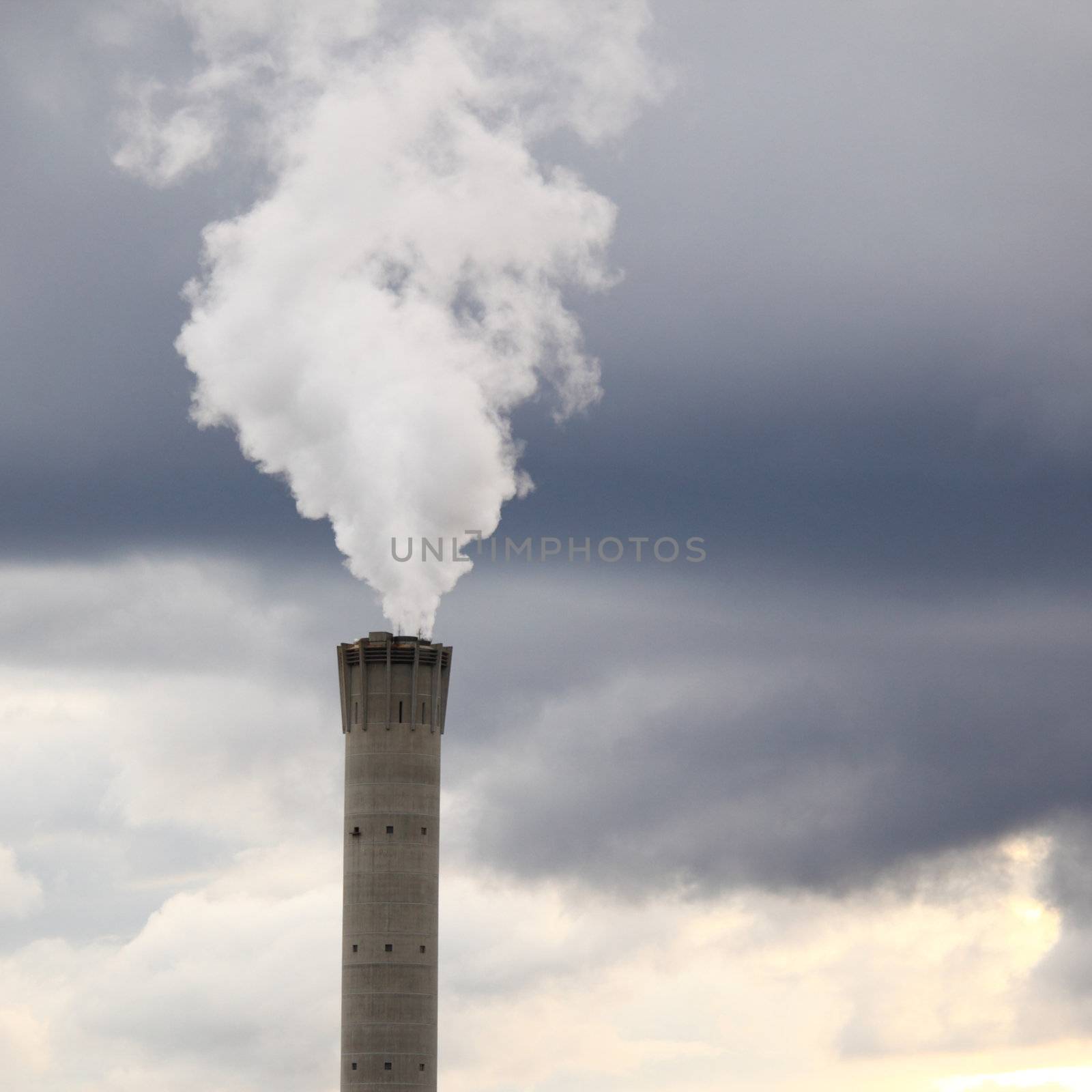 gray smoke in the sky