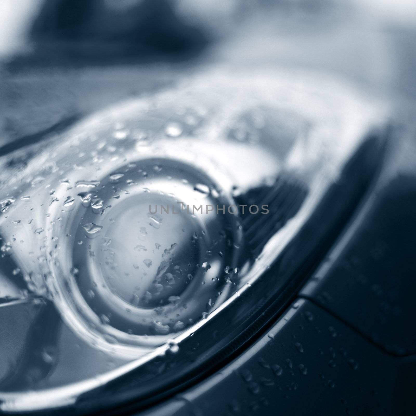 car glass macro close up