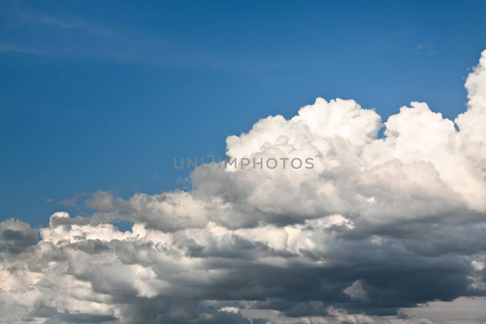 White clouds in blue sky