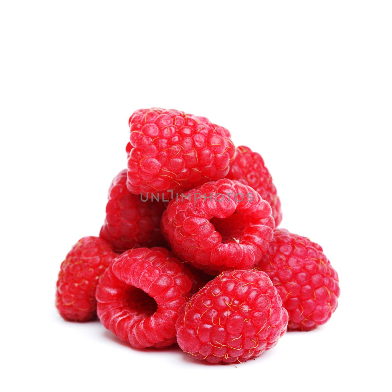 raspberry pile isolated on white