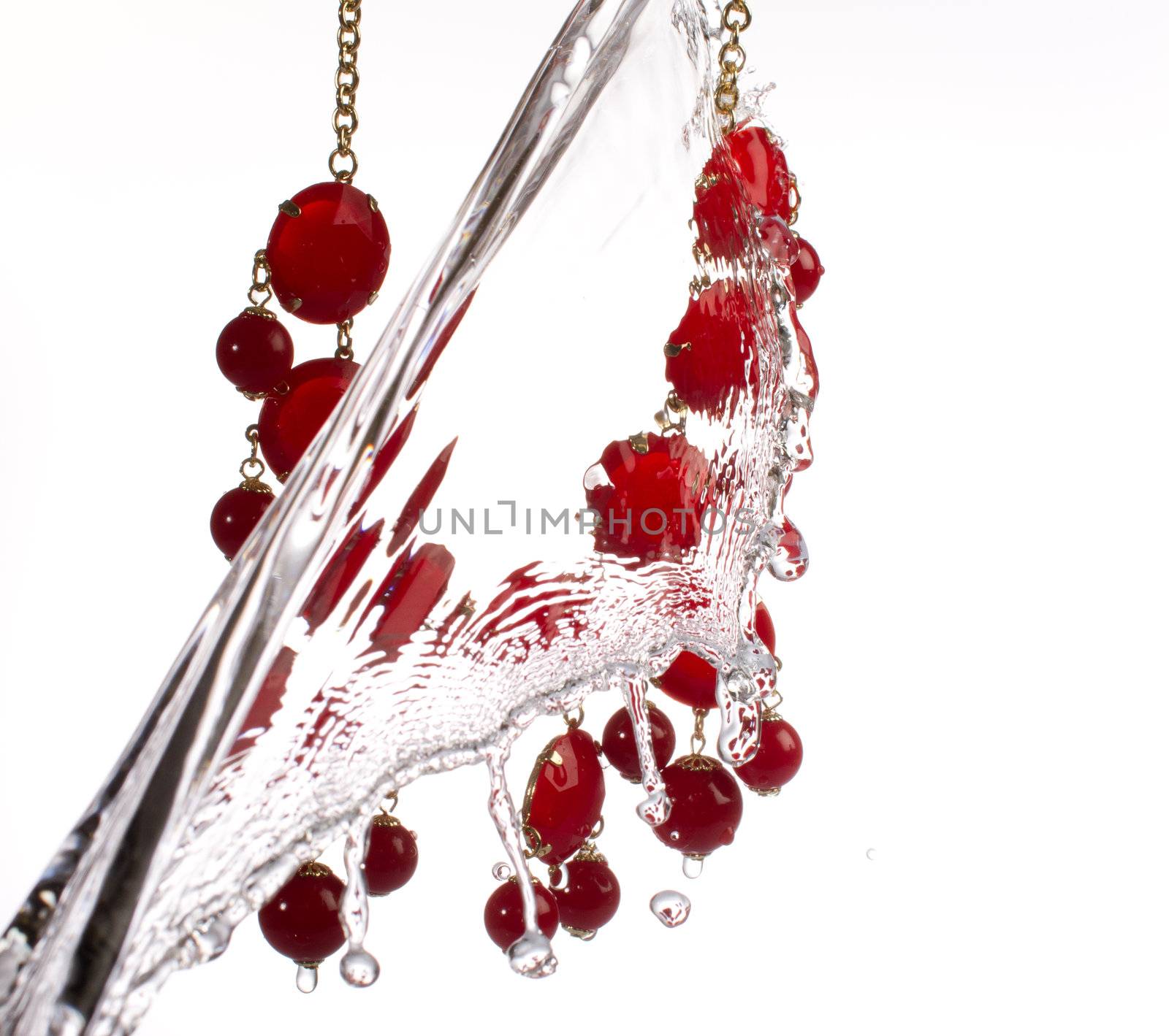 Jewelry water splash necklace, high speed water splash