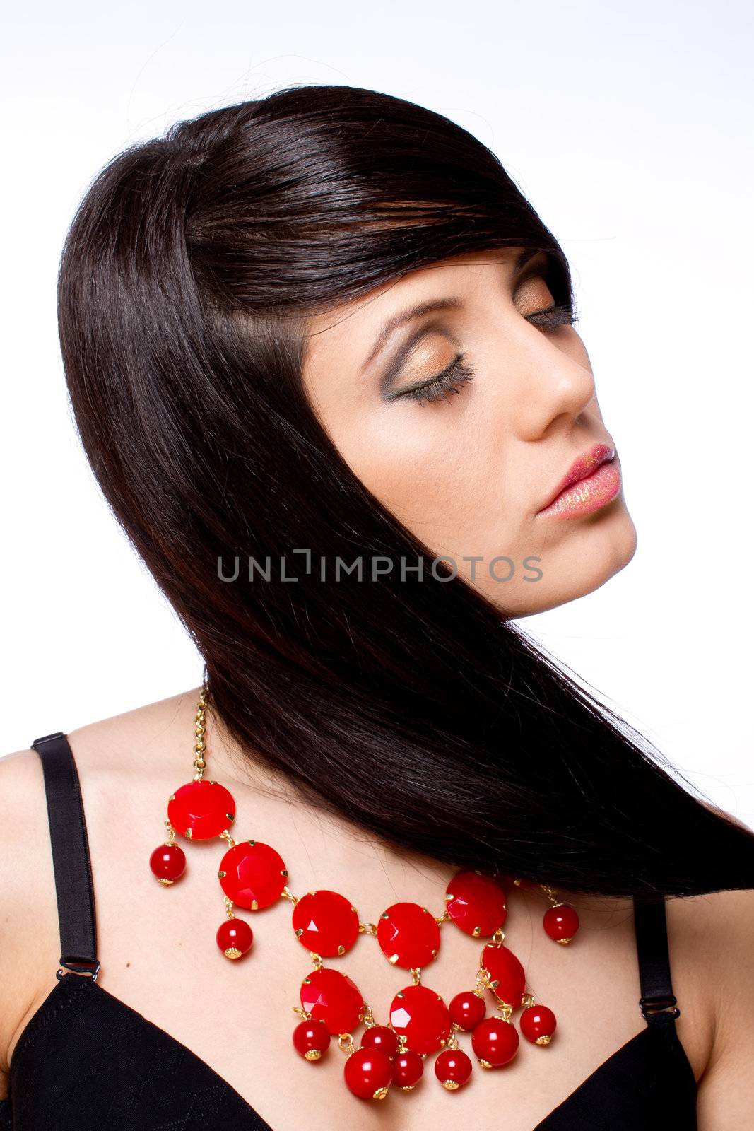 Beautiful fashiom model portrait with jewelry by tpfeller