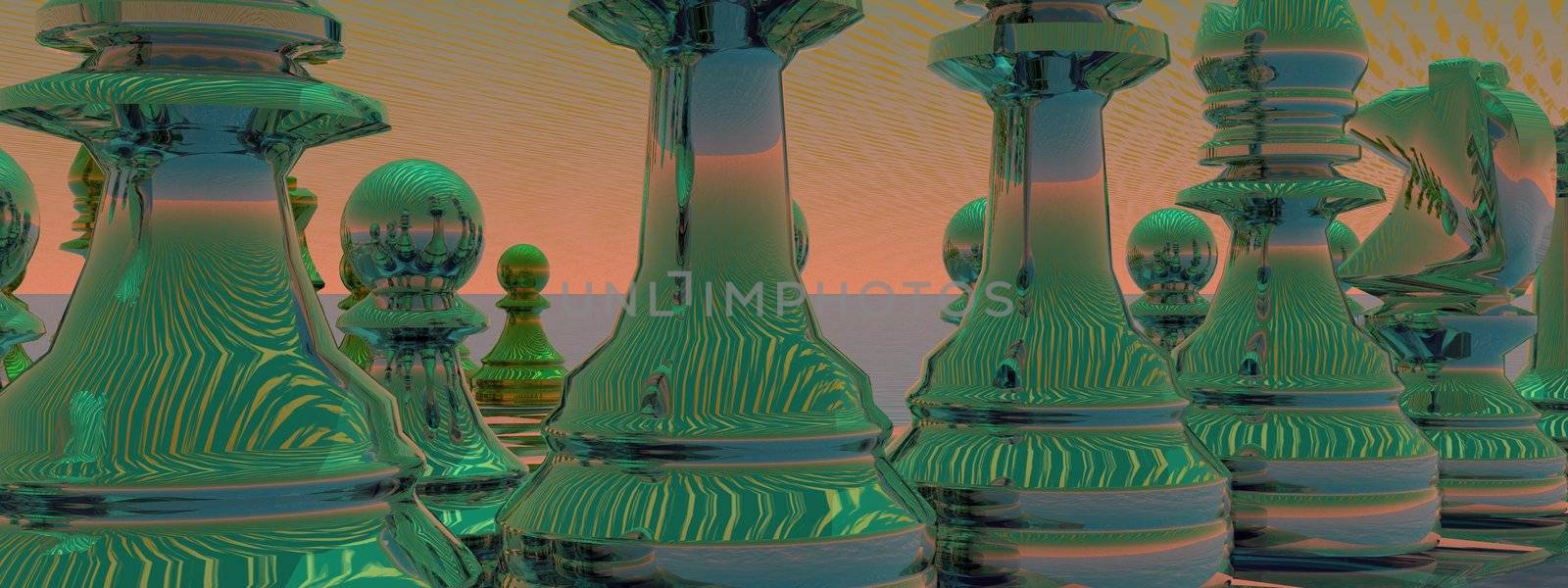 checkmate green and sky orange