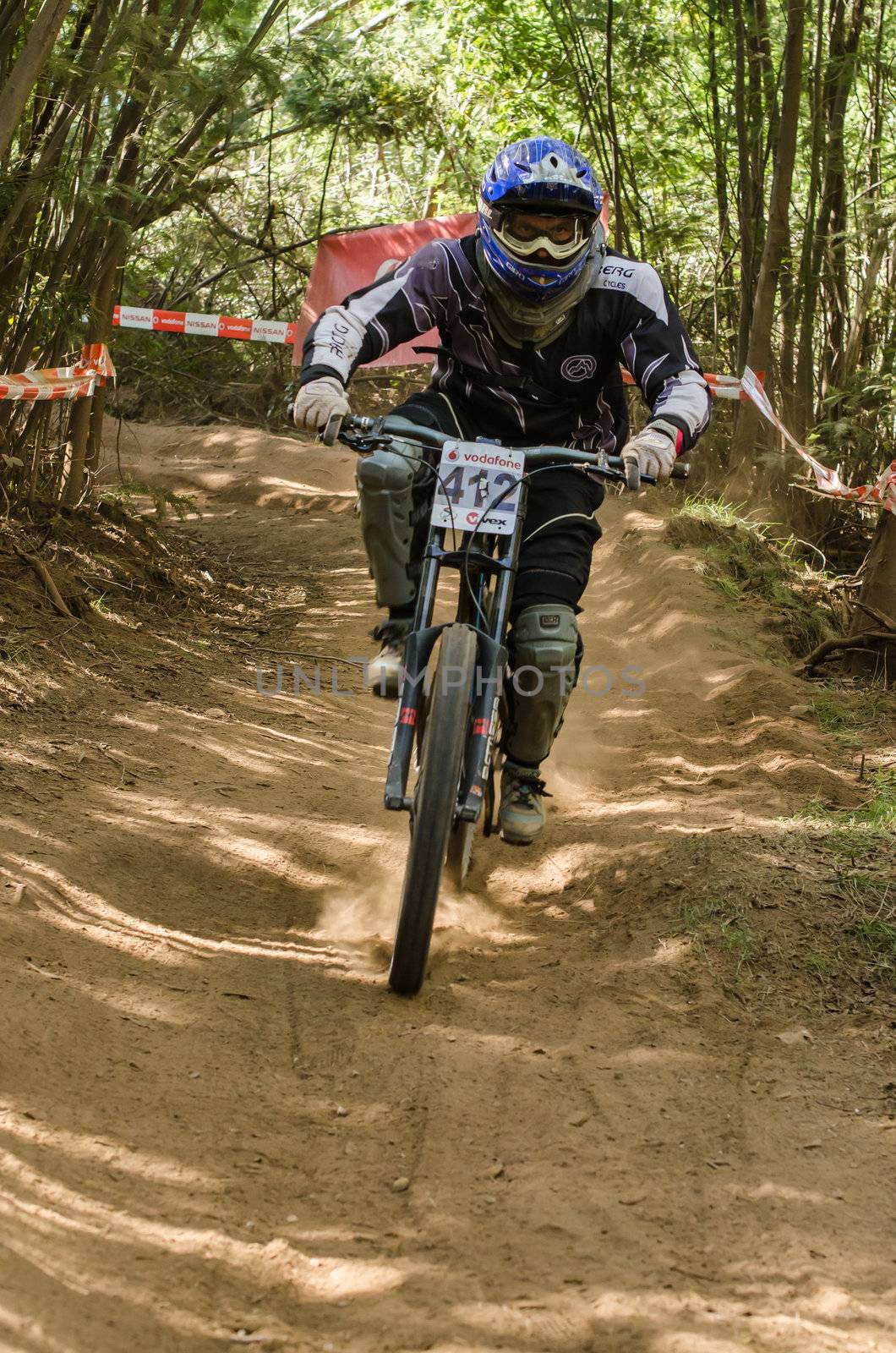 LOUSA, PORTUGAL - MARCH 11: Antonio Quinaz during the 2nd Stage of the Taca de Portugal Downhill Vodafone on march 11, 2012 in Lousa, Portugal.