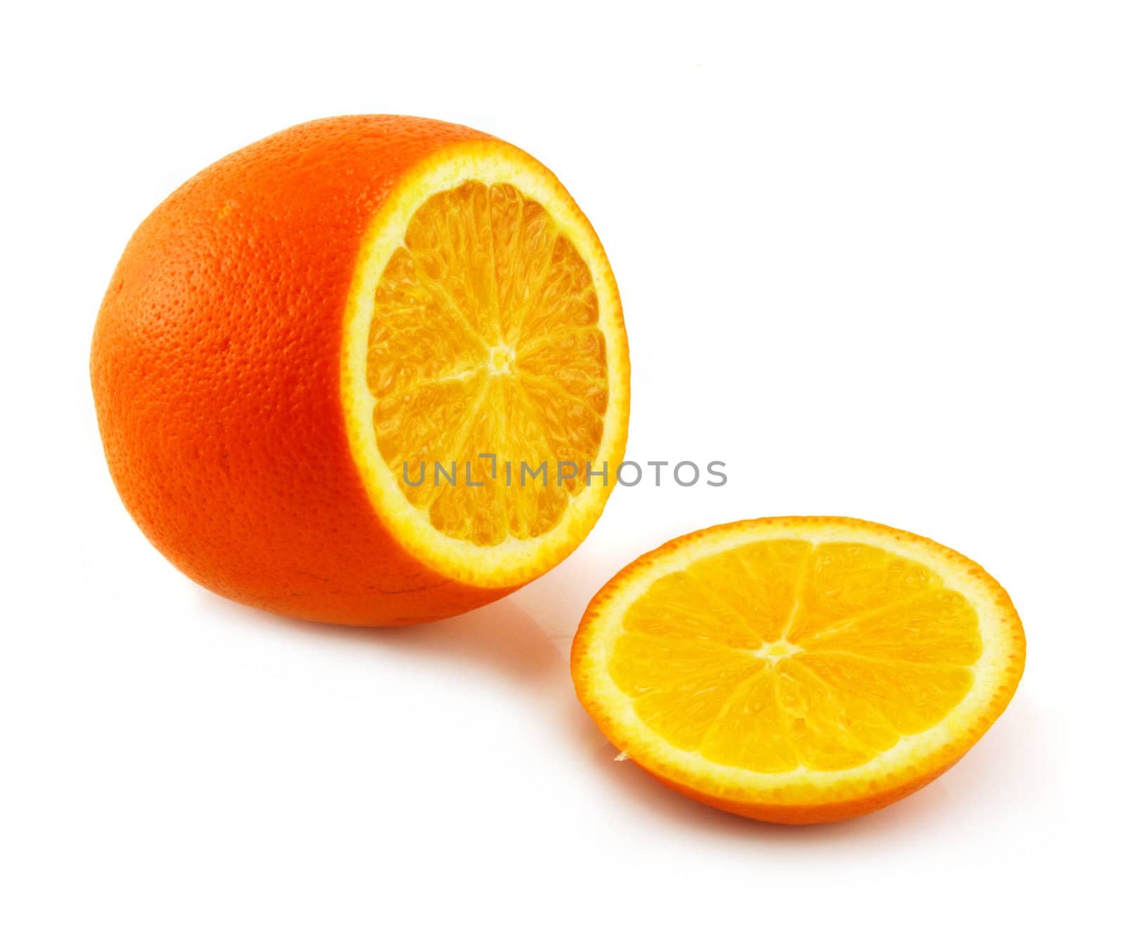 Citrus fruits (orange) isolated on a white background