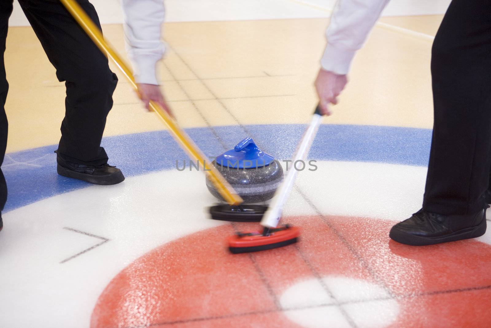 Close up of a Curling situation