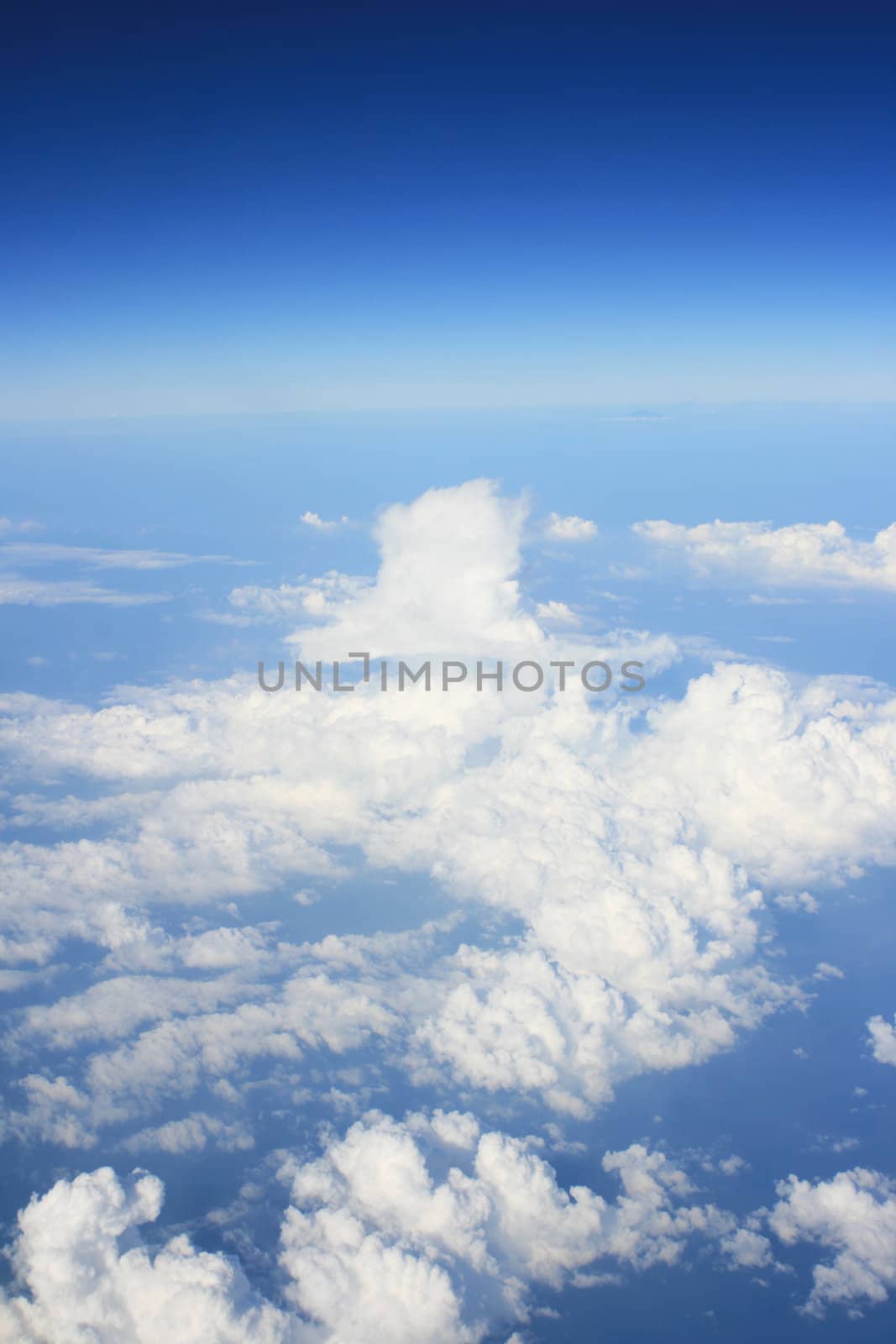 Blue sky and white cloud.