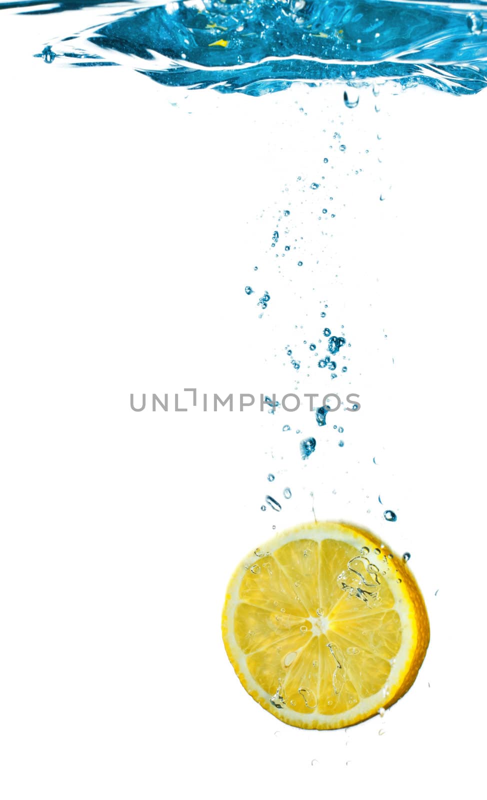 Lemon In Water Splash by petr_malyshev