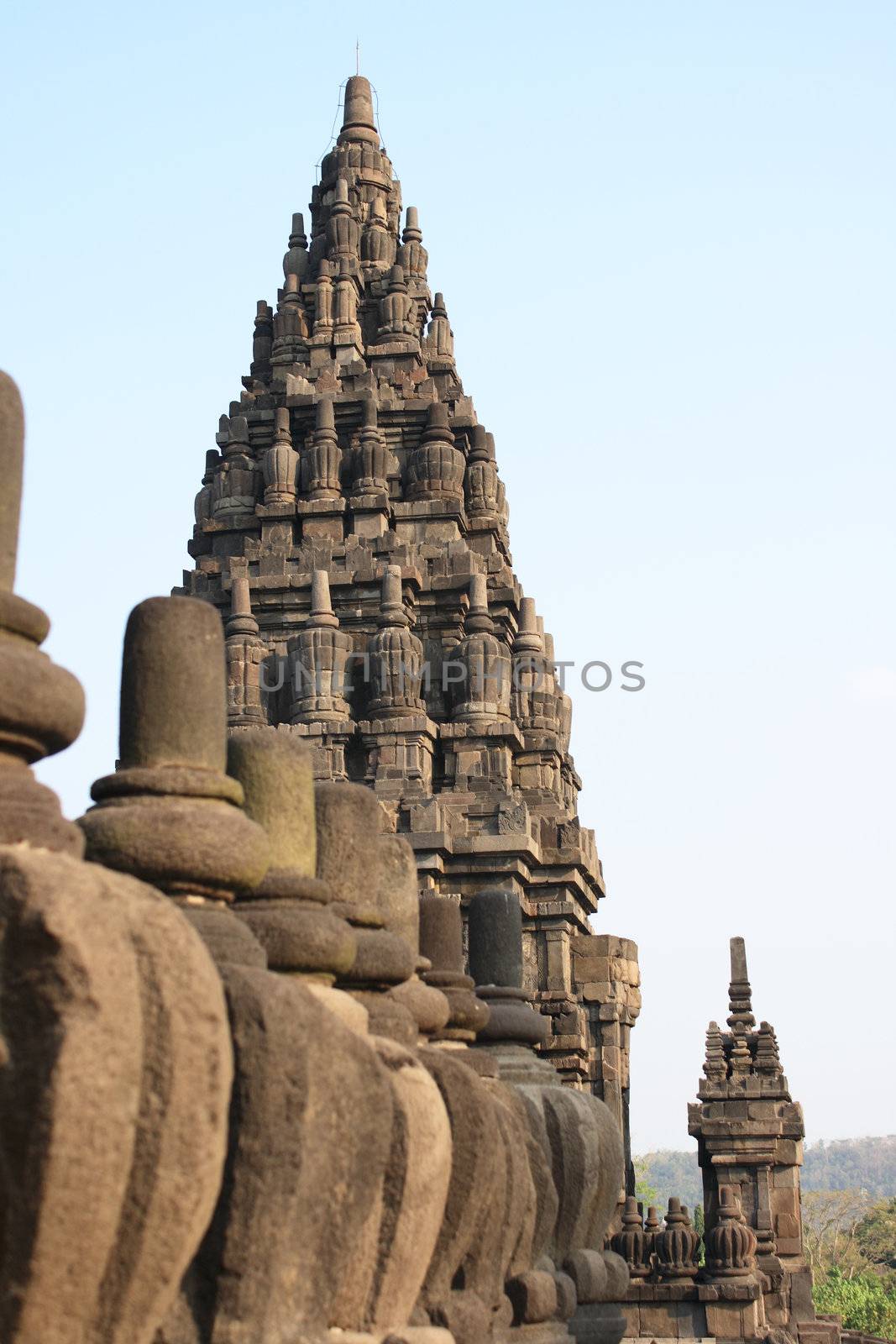 A view in Hindu temple Prambanan. Indonesia, Java, Yogyakarta