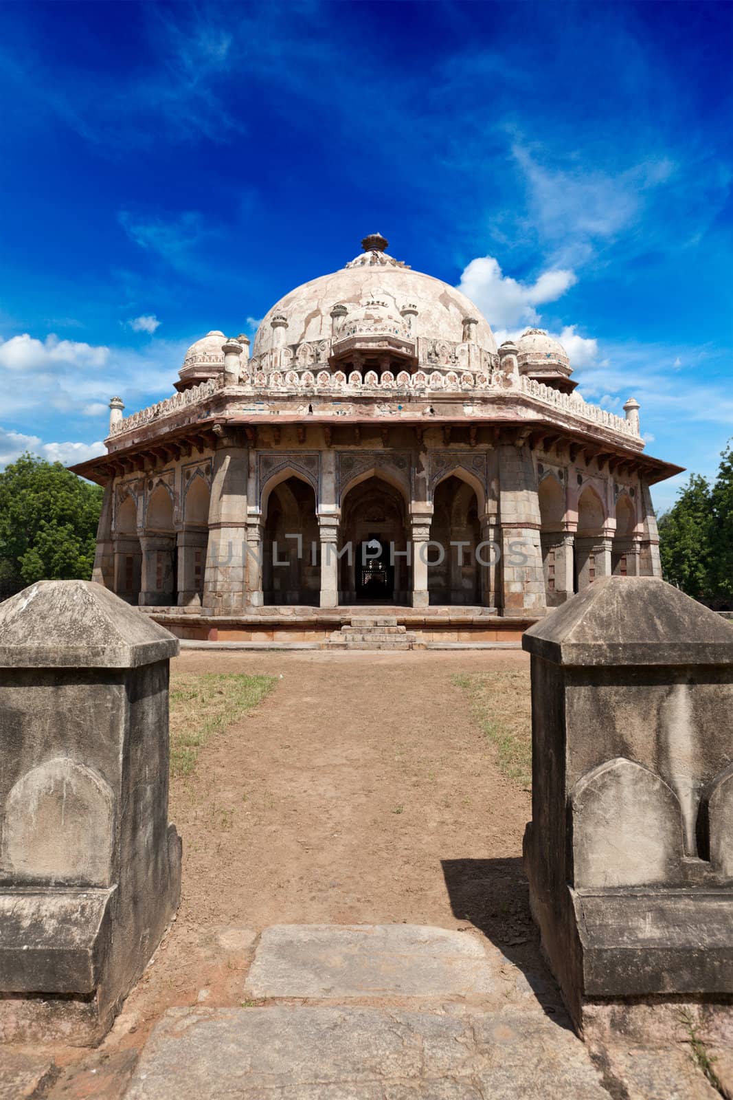 Isa Khan Tomb in Humayun's Tomb Complex. Delhi, India