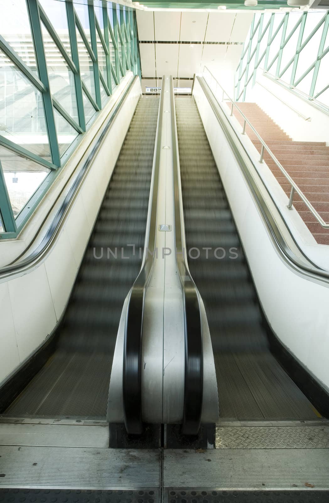 Moving Escalator in a building