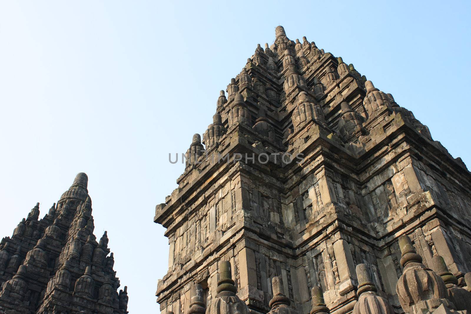 Part of architecture Hindu temple Prambanan. Indonesia, Java, Yogyakarta