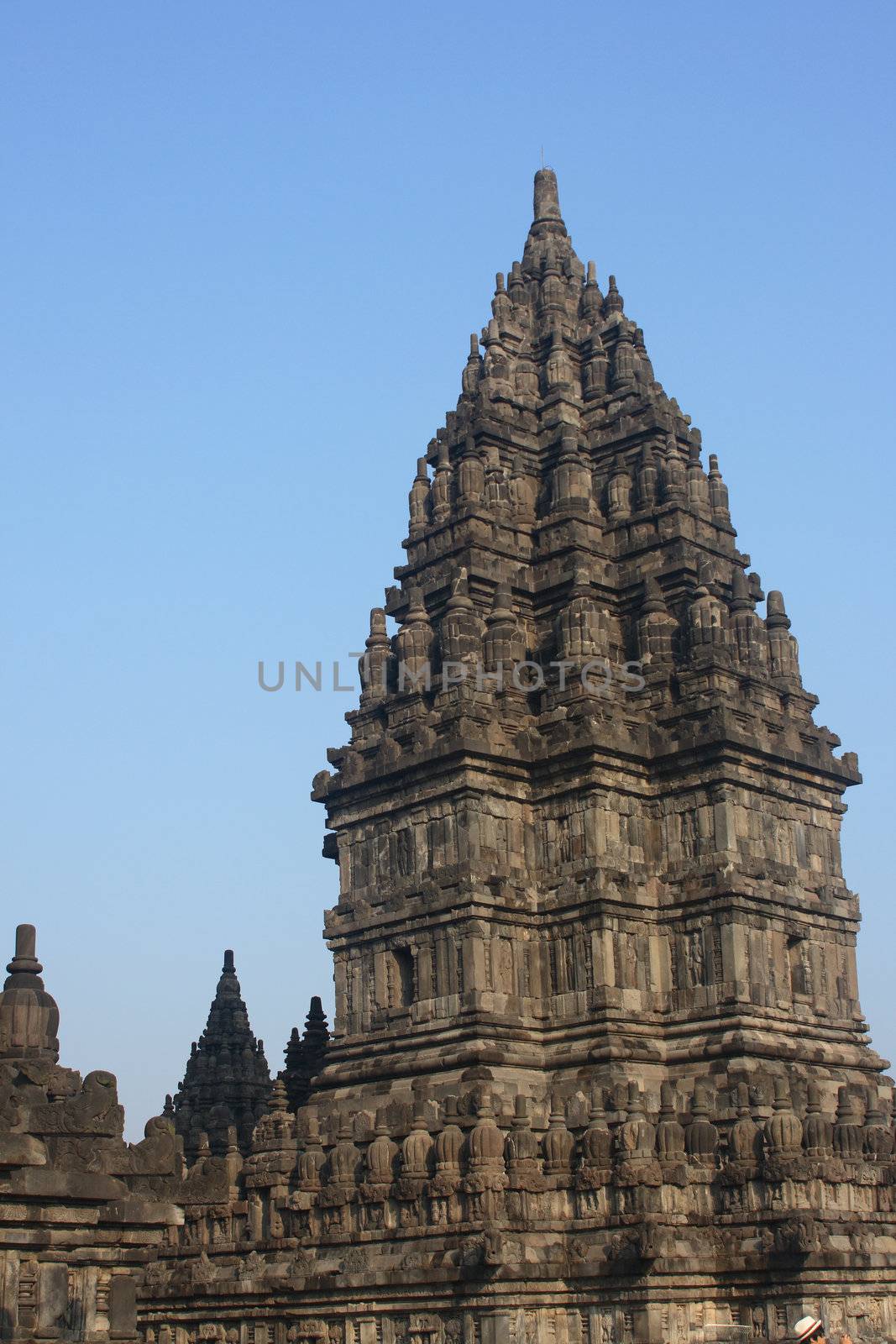 Part of architecture Hindu temple Prambanan. Indonesia, Java, Yogyakarta