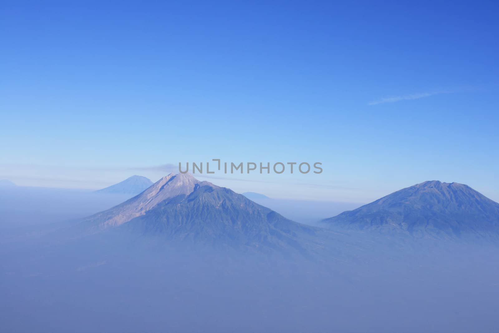 An view of volcano at Java indonesia