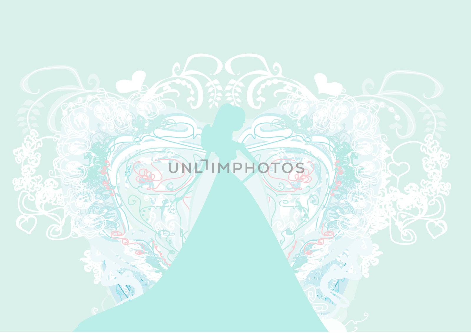 Abstract Beautiful floral bride