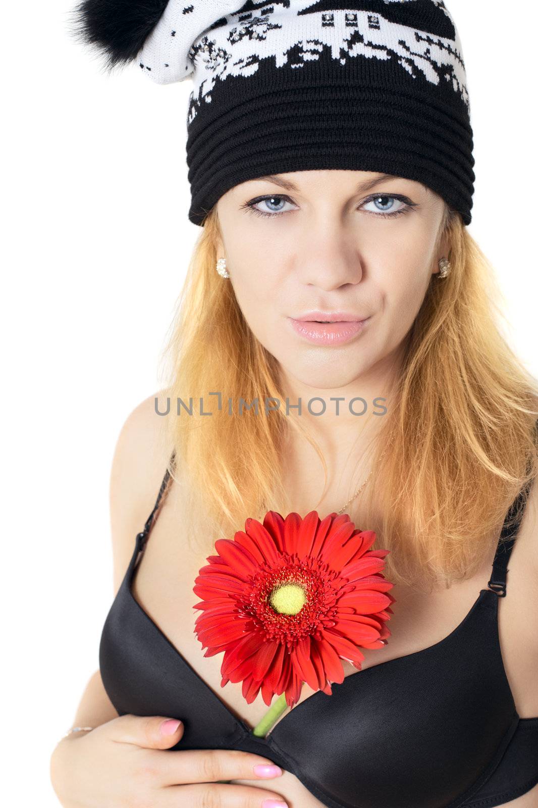 Woman with Flower by petr_malyshev