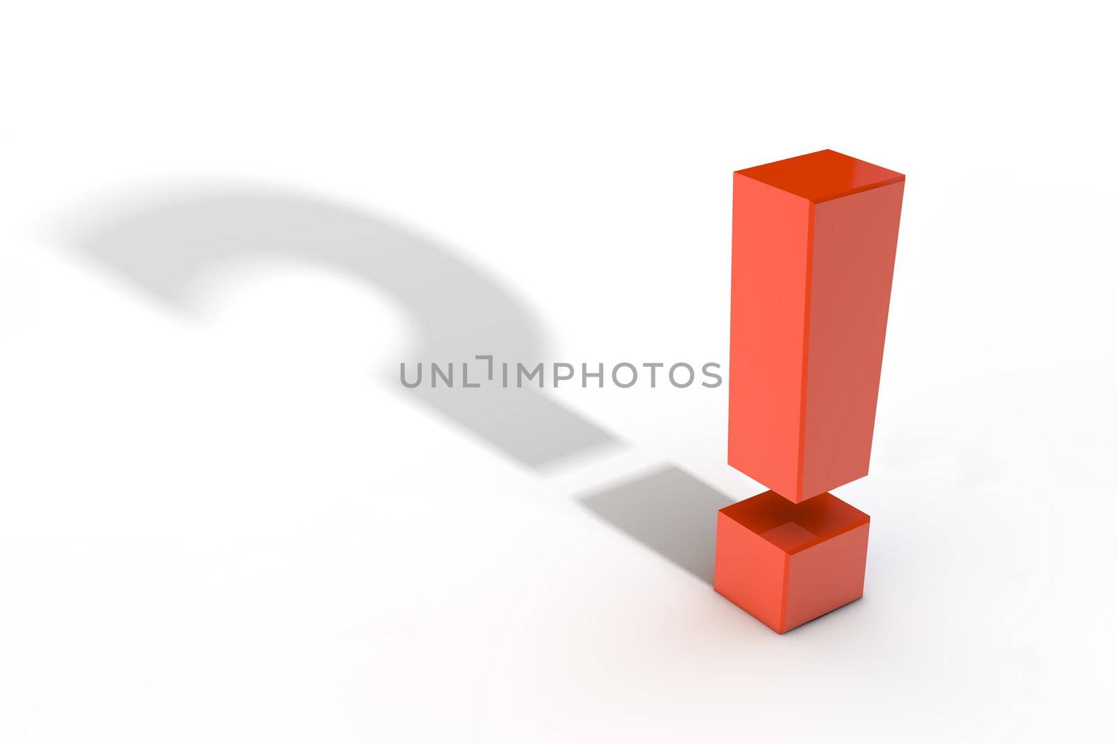 Red Exclamation Mark with Question Mark Shadow by PixBox