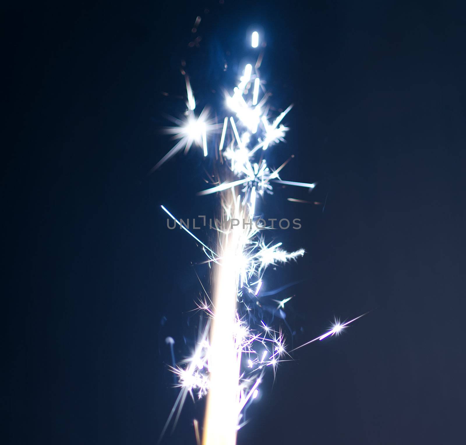 Firework on blue background
