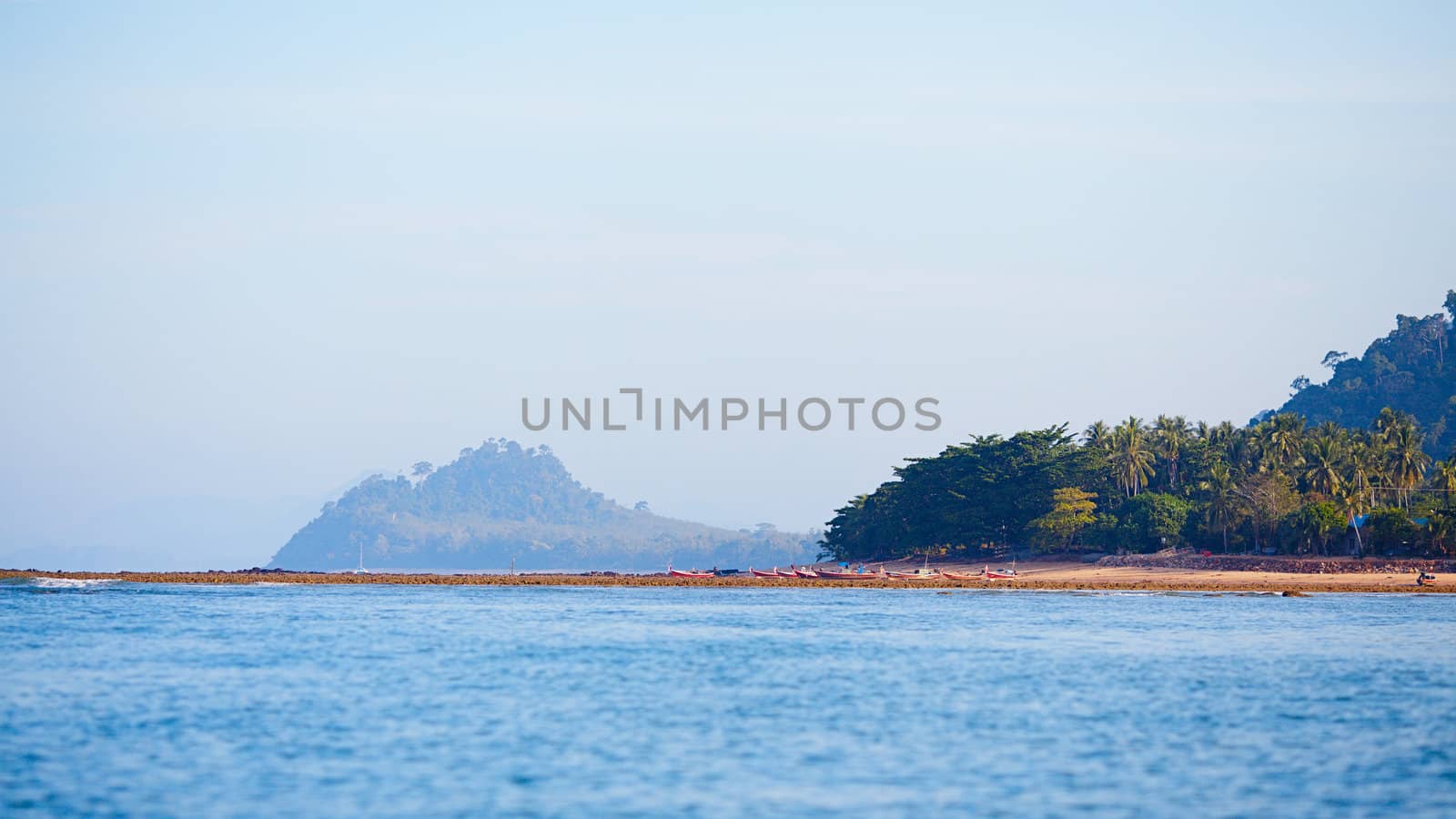 tropical beach, Andaman Sea Shore in Thailand