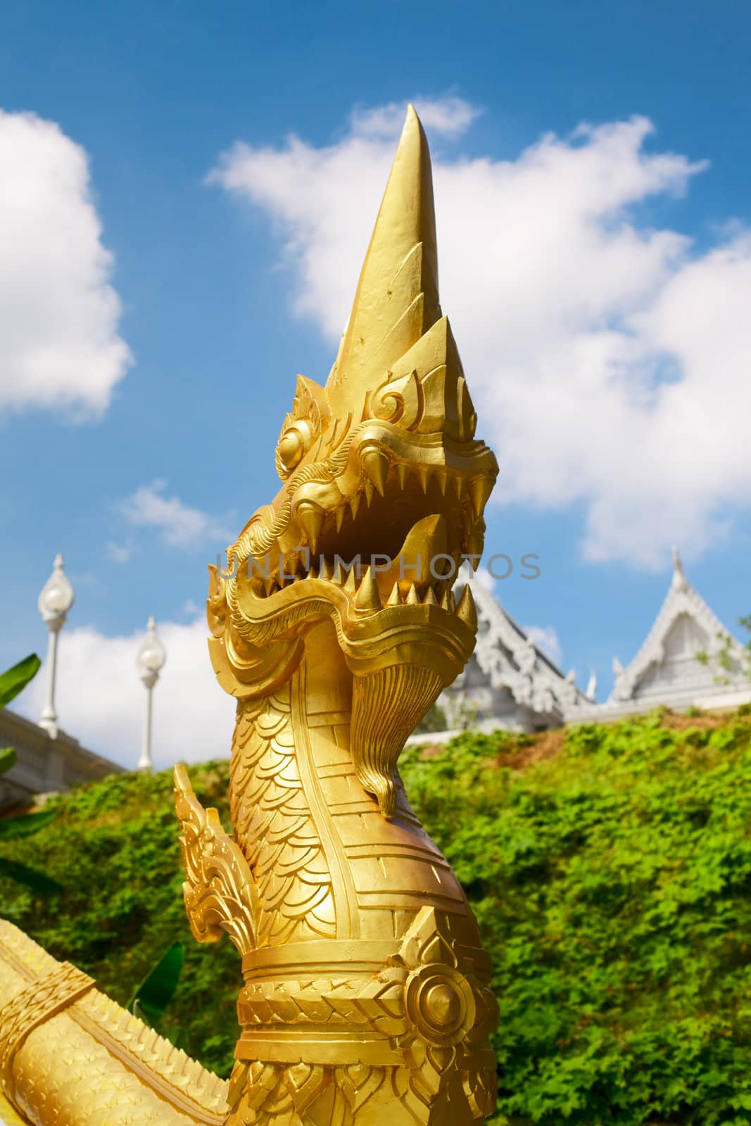 dragon statue at Kaew Grovaram Temple, Krabi, Thailand