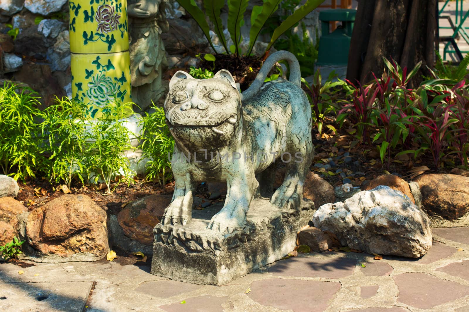 stone Statue in Wat Pho, Bangkok, Thailand