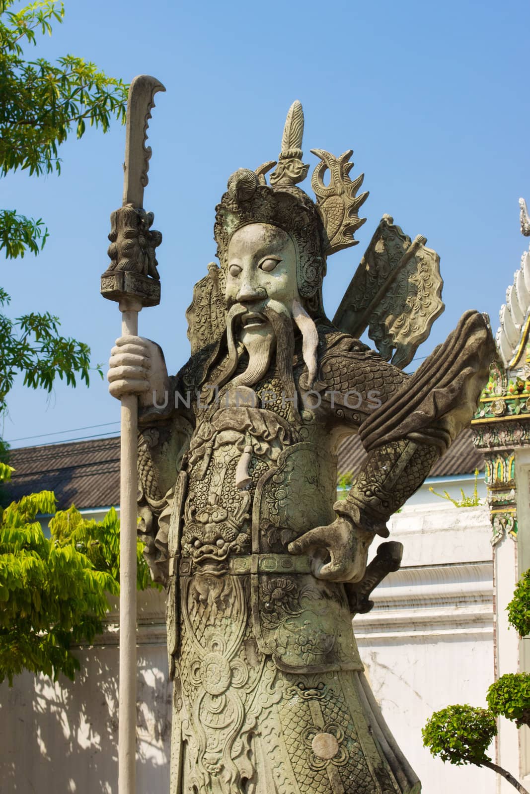 stone Statue in Wat Pho, Bangkok, Thailand