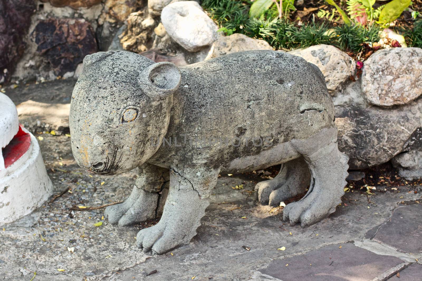 stone Statue in Wat Pho, Bangkok, Thailand