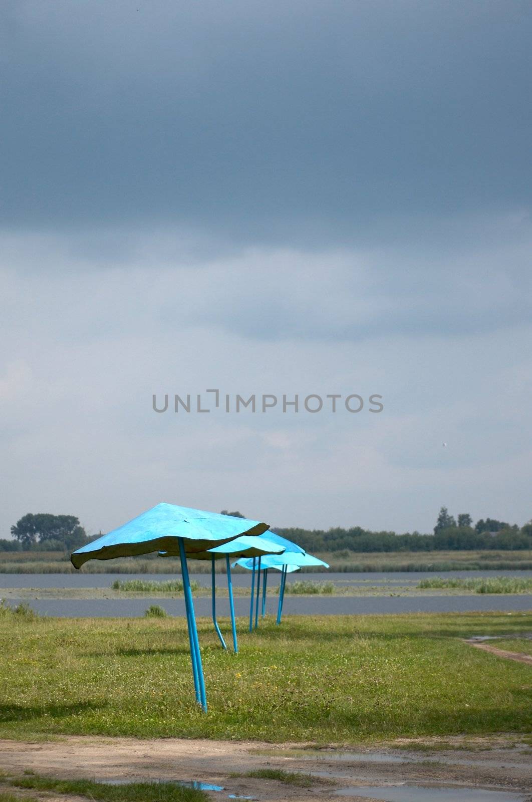 An image of umbrellas on the beath