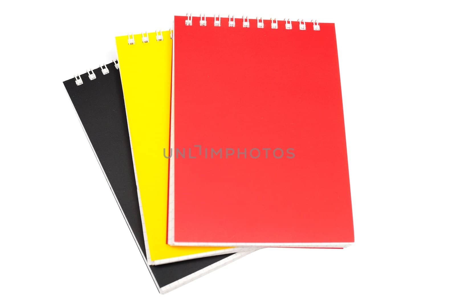 An image of notebooks on white background