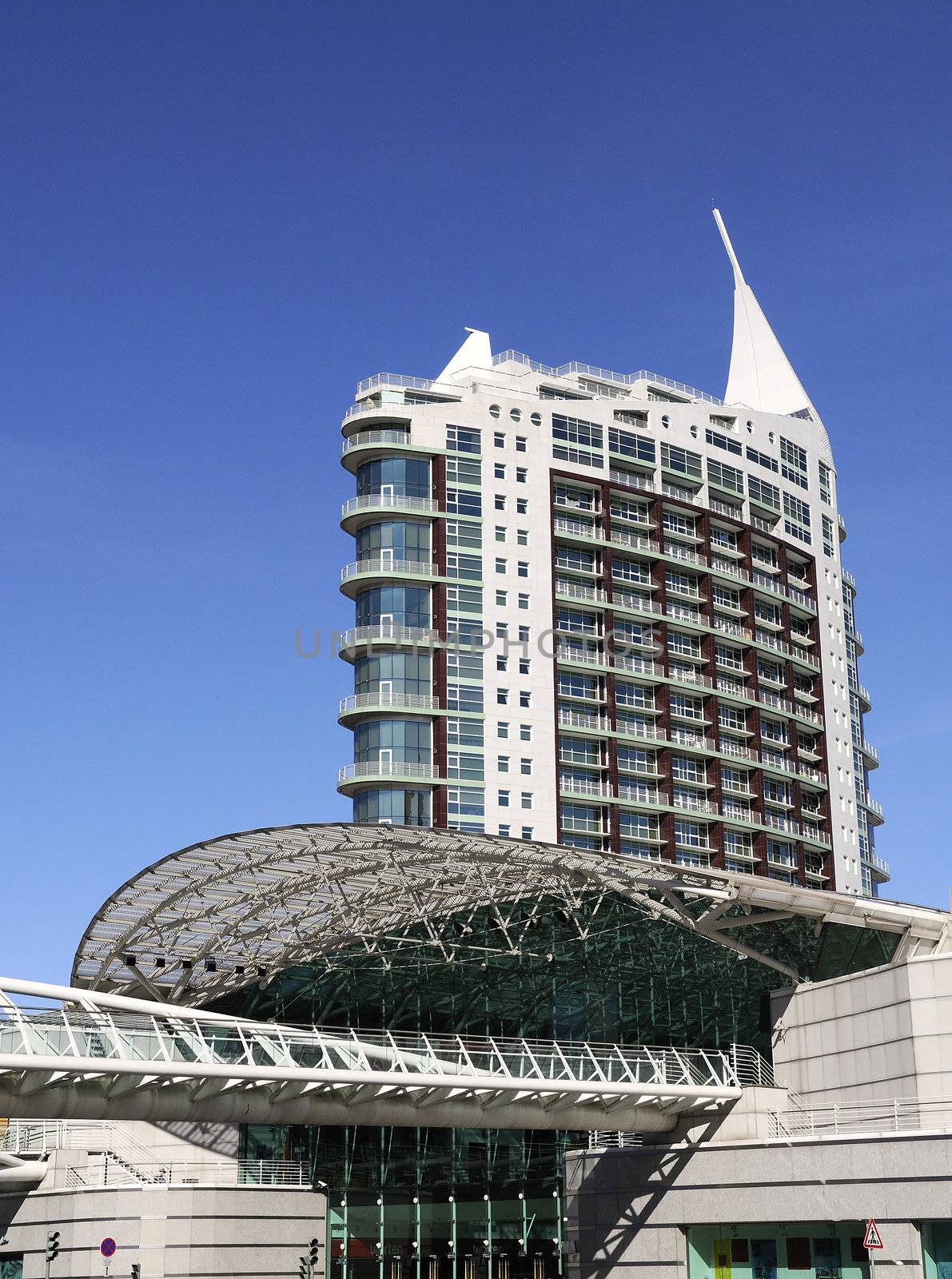 Modern building in the eastern zone of Lisbon. 