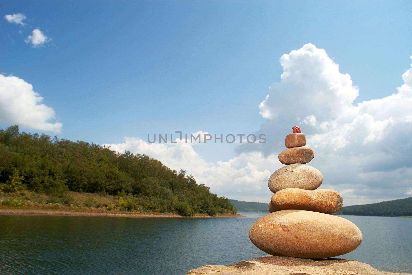 An image of a pyramid of stones