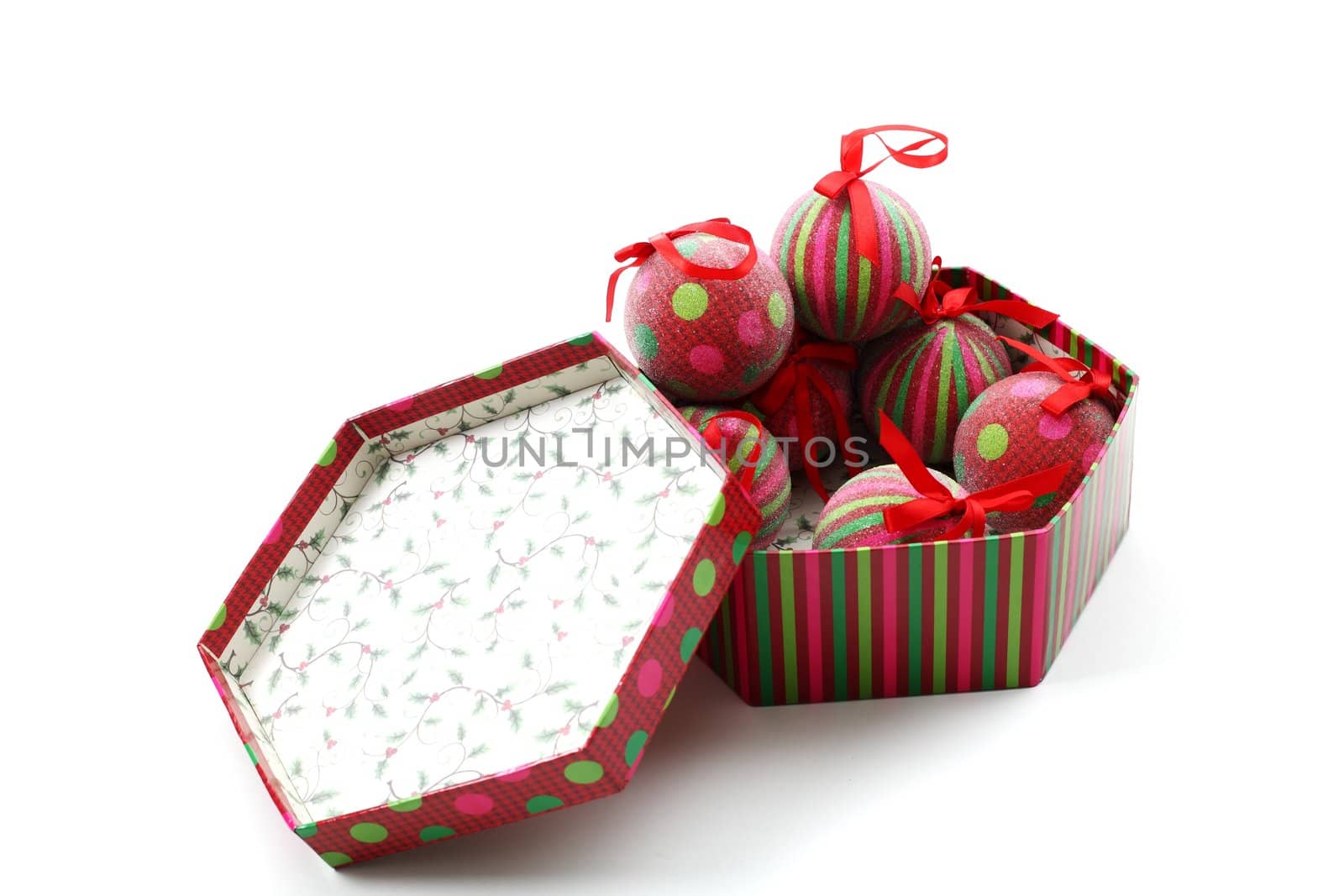 An image of new year balls in box