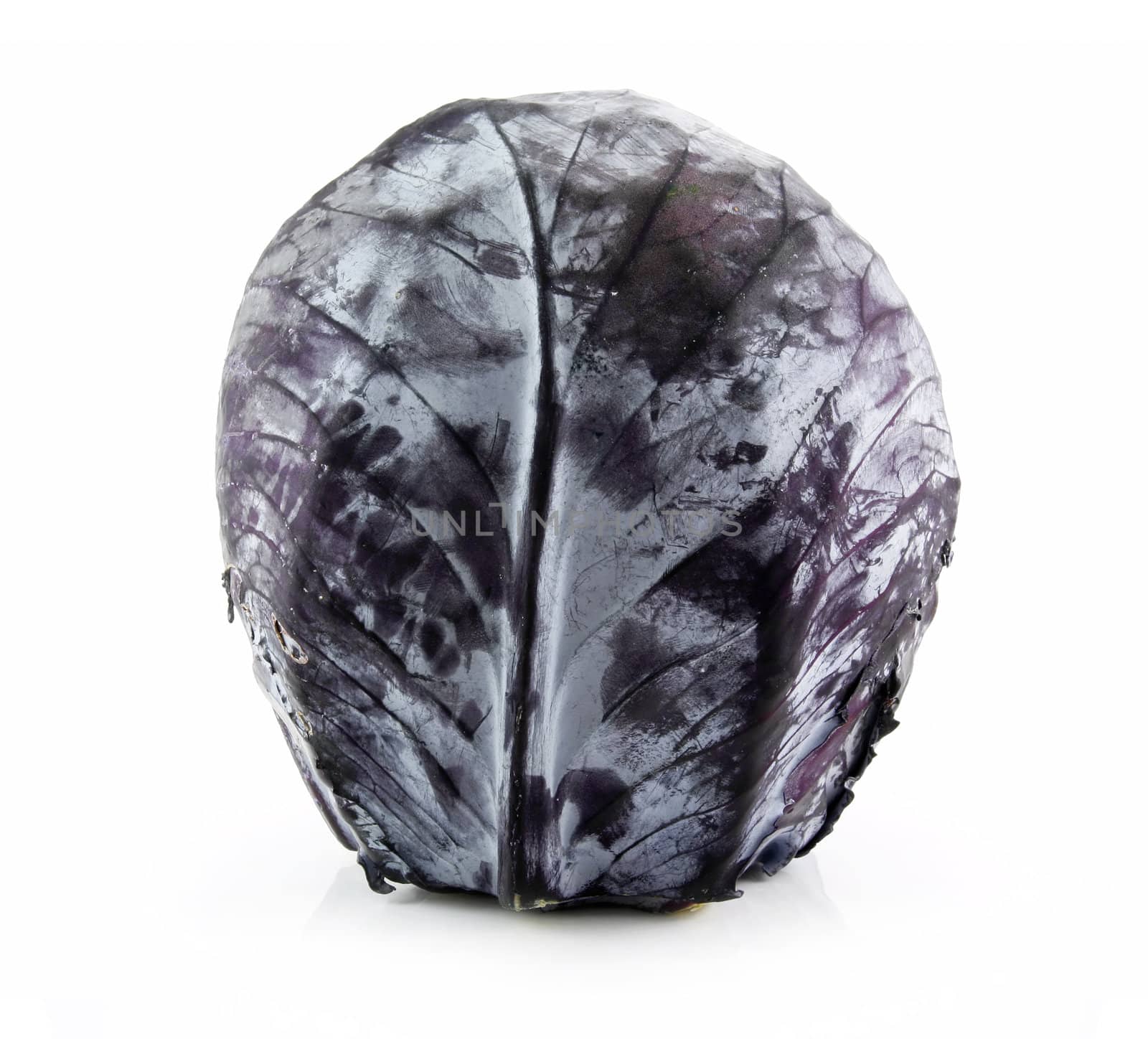 Red Ripe Cabbage Isolated on White Background