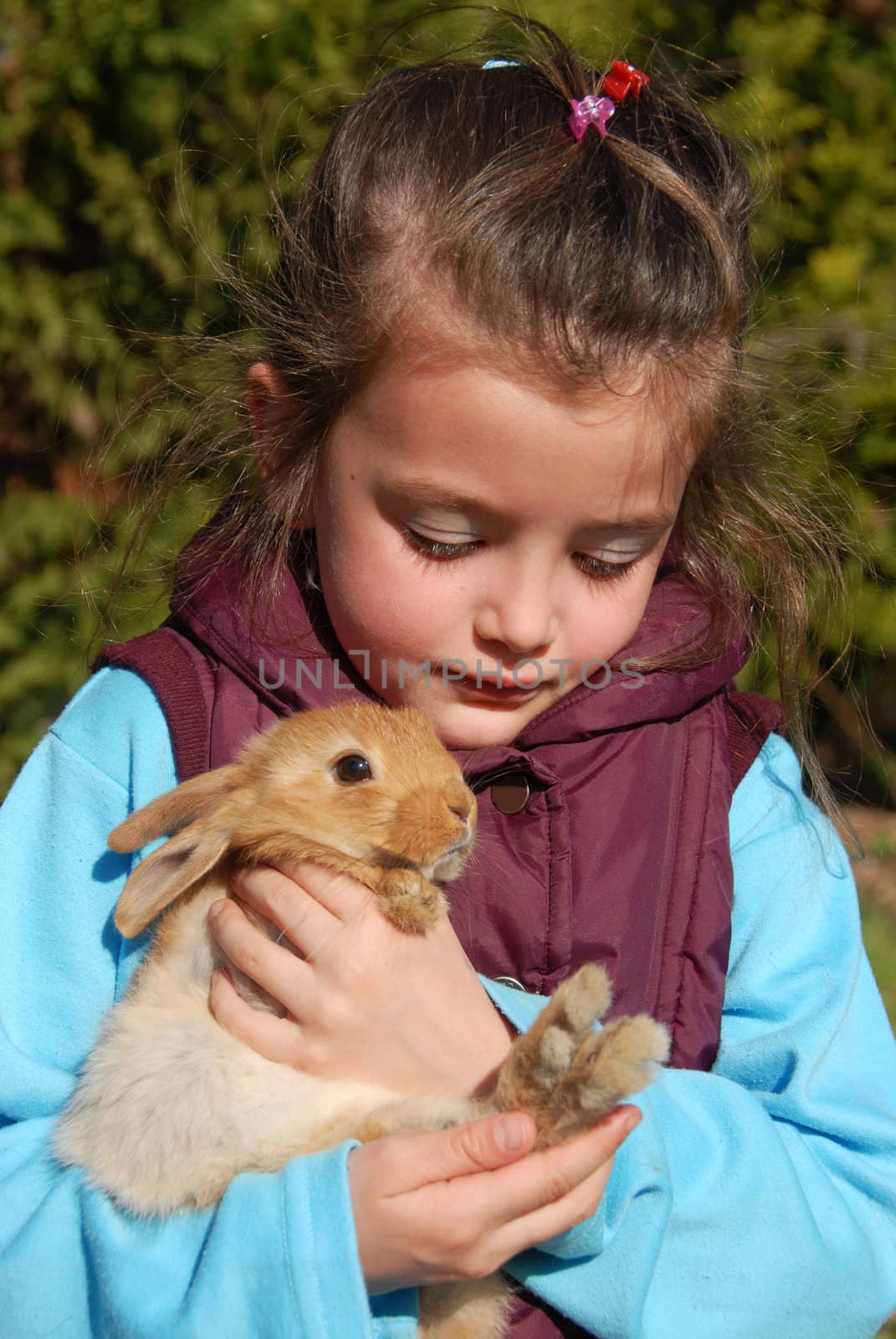 little girl and bunny by cynoclub