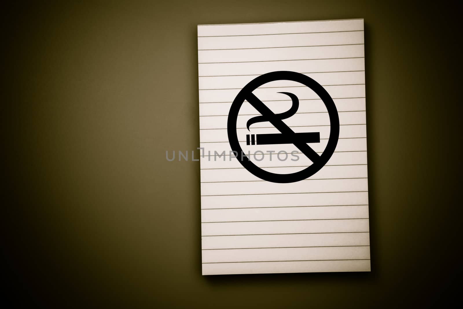 No smoking note pad by Izaphoto