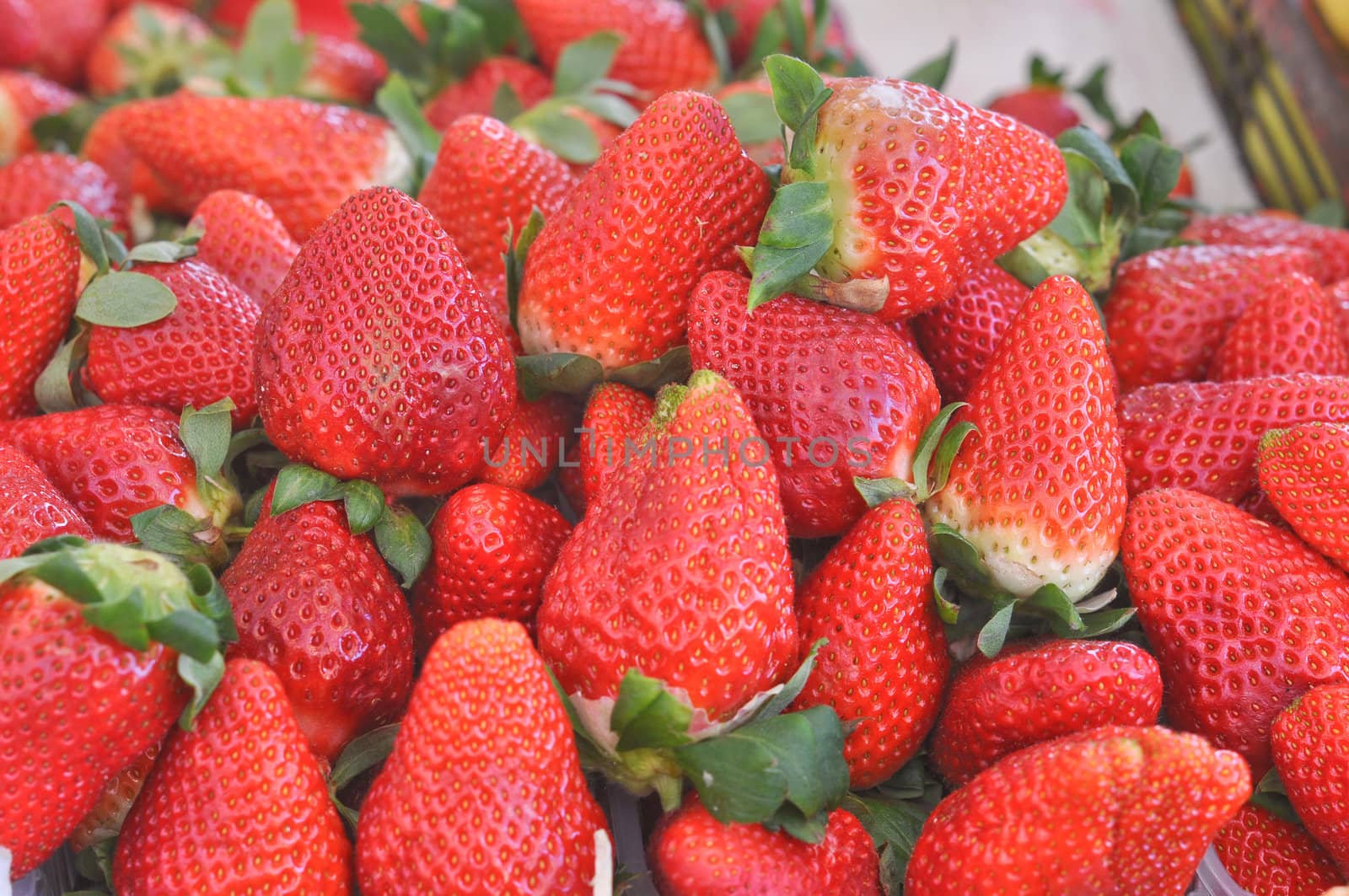 Strawberry fruit useful as a food background
