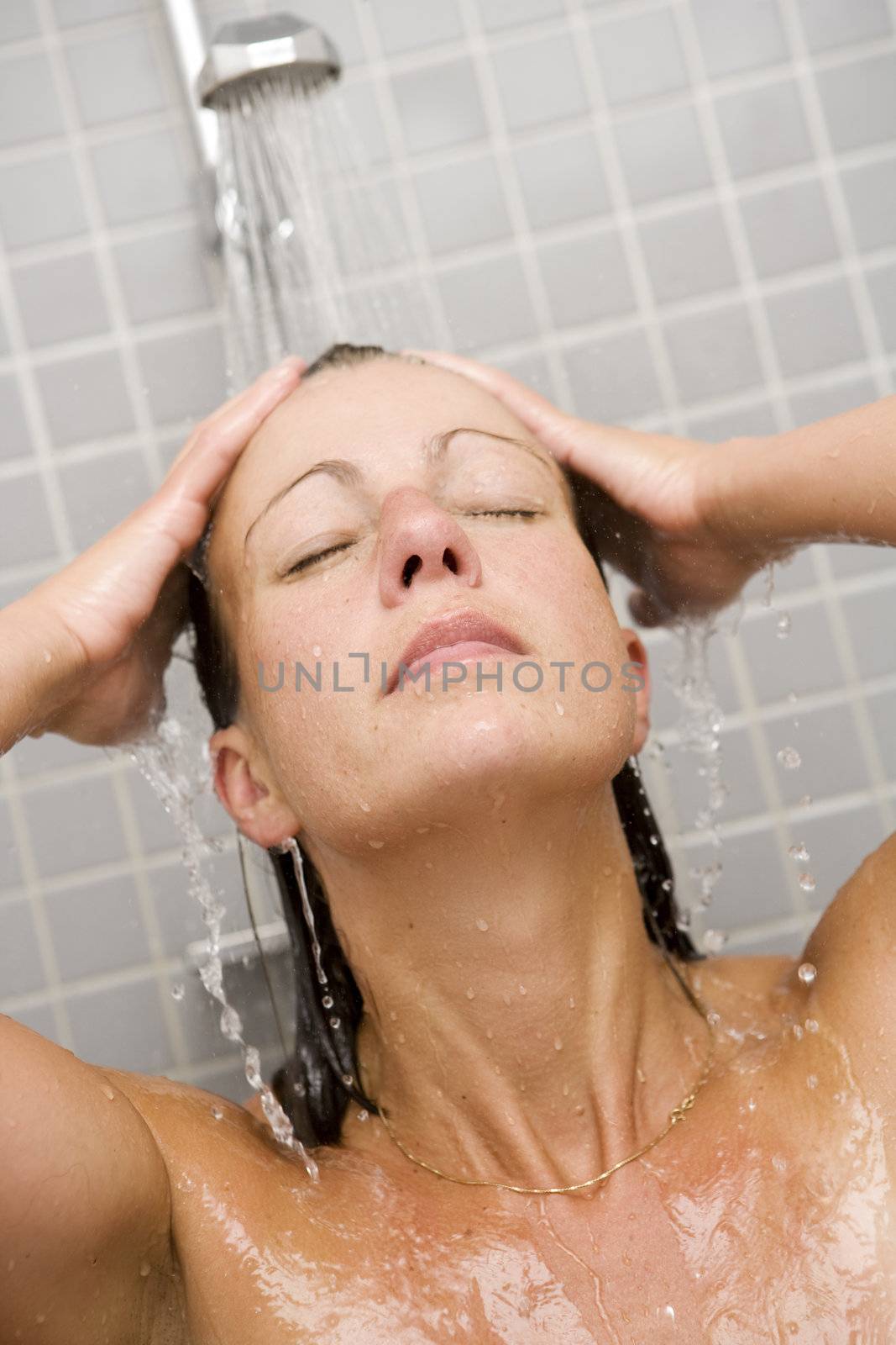 Woman in shower by gemenacom