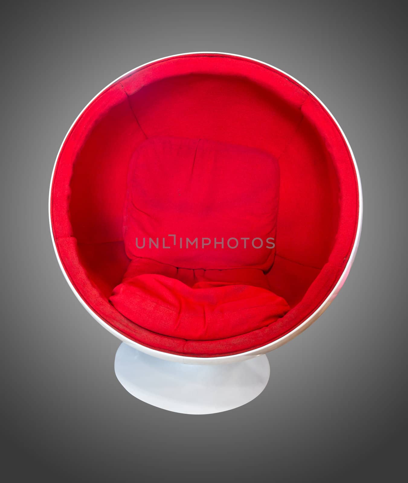 modern red armchair isolated by tungphoto