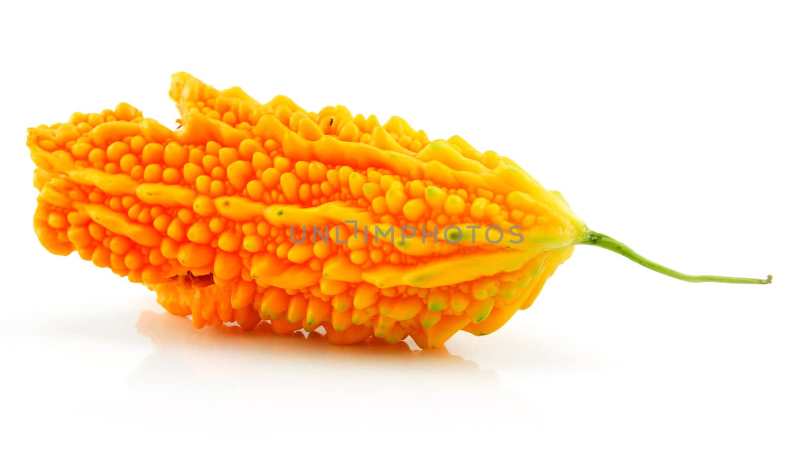 Indian Pomegranate (Mamardica) Isolated on White Background