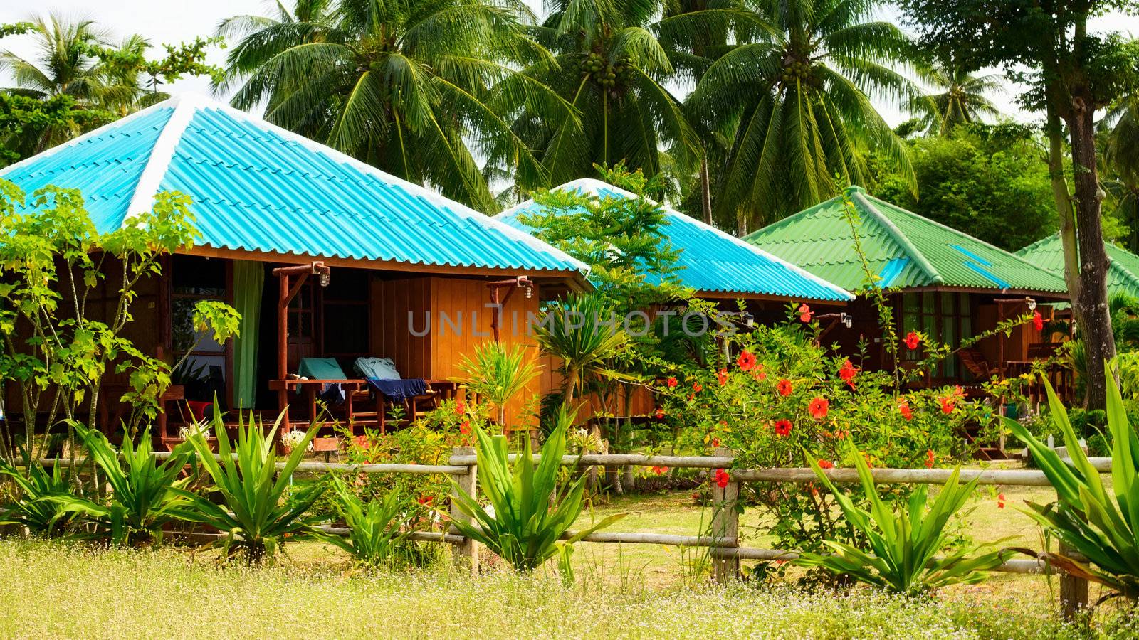 bungalow resort in jungle, Koh Lanta, Thailand