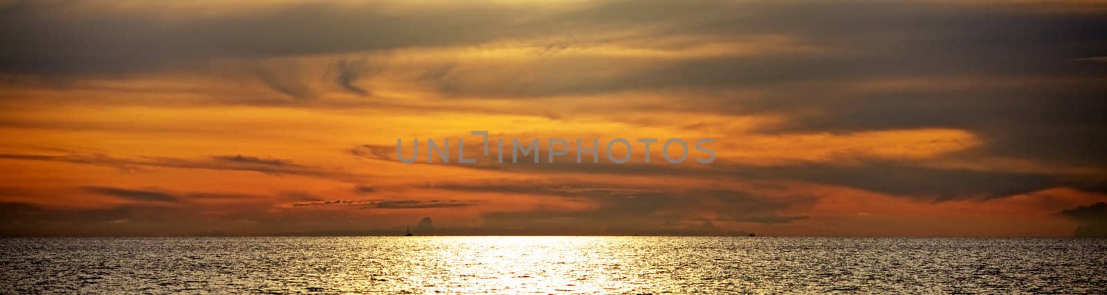 Sunset over Andaman Sea by petr_malyshev